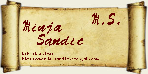 Minja Sandić vizit kartica
